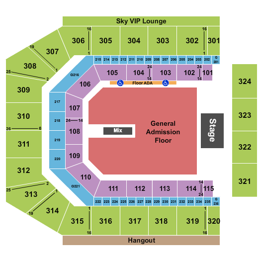 Co-Op Live Mumford & Sons Seating Chart
